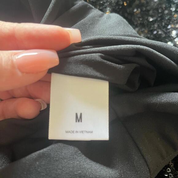 Express Black Sequin Flare Pants MEDIUM - Picture 7 of 7